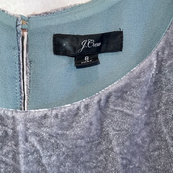 J Crew Shirt Womens 8 Sage green Tank Top Crushed Velvet Cropped Scoop Neck - Picture 2 of 9